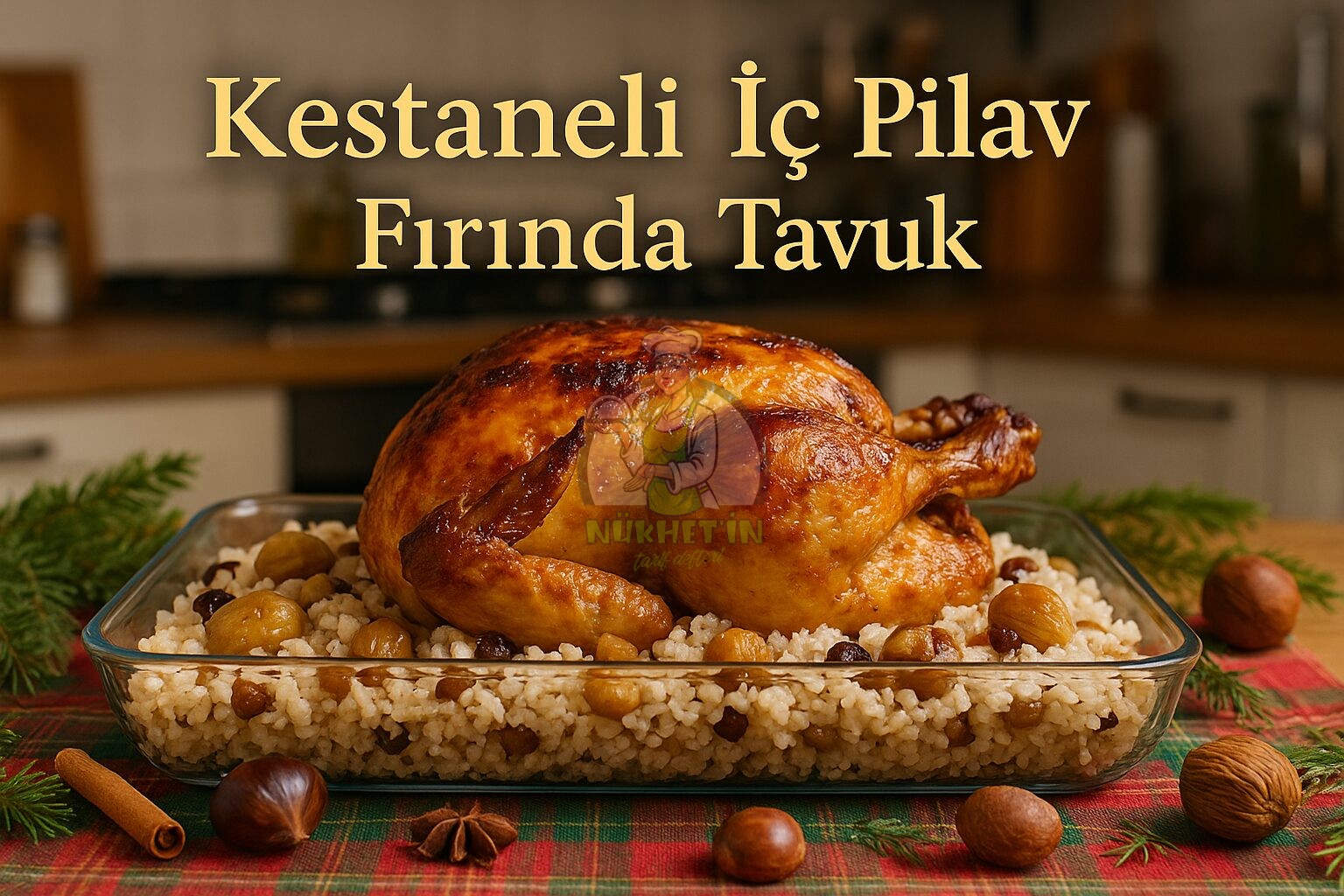 Kestaneli İç Pilav ve Fırında Tavuk Tarifi - Nükhet’in Tarif Defteri - Kolay Yemek Tarifleri