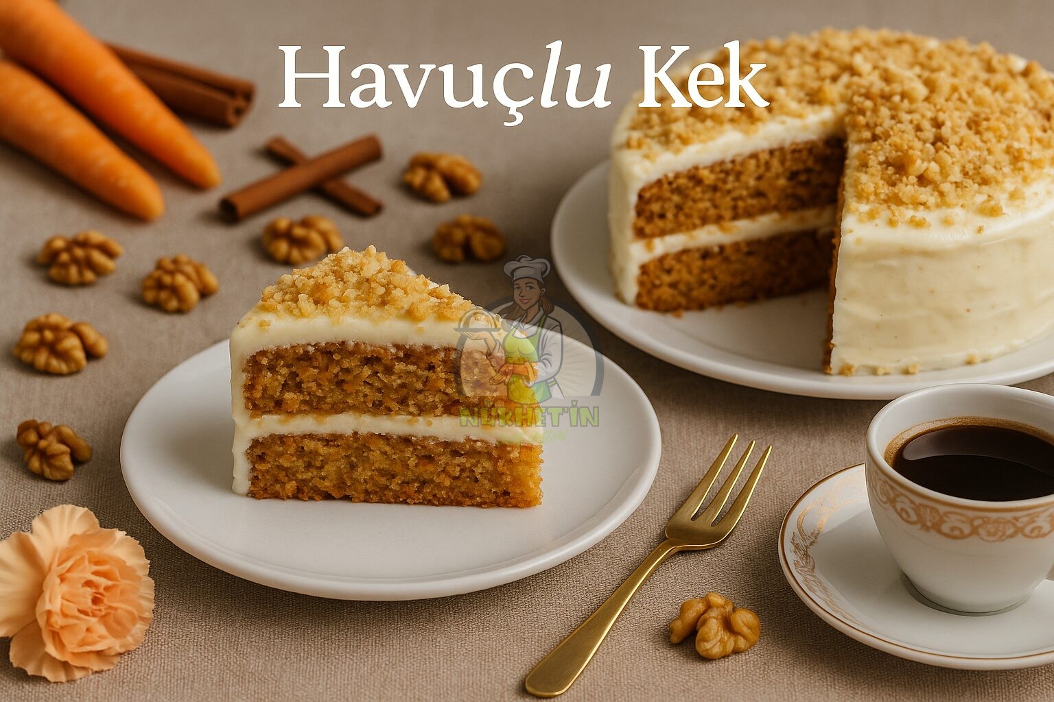 Starbucks Kremalı Havuçlu Kek Tarifi - Nükhet’in Tarif Defteri - Kolay Yemek Tarifleri