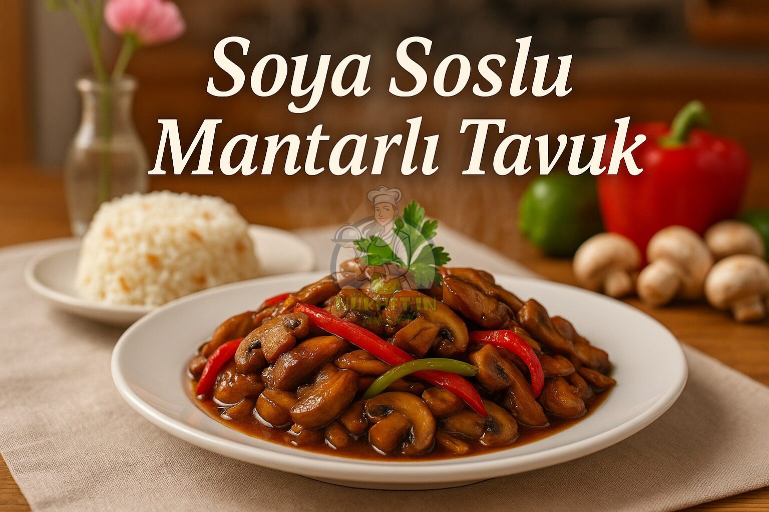soya soslu mantarli tavuk